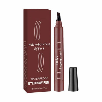 Smudge-Proof 4-Tip Eyebrow Pen for Perfect Brows All Day