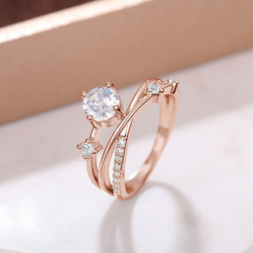 Titanium Ion Wellness Ring - Sparkling Moissanite Comfort Fit Band