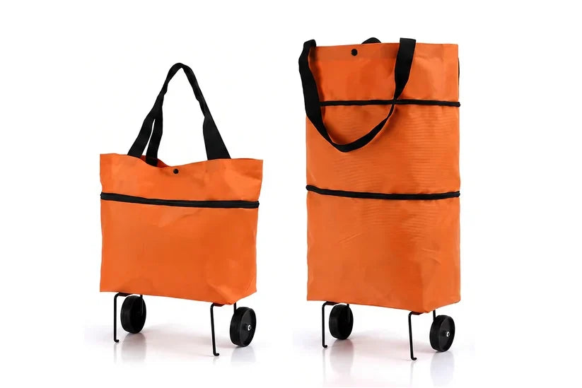 2-in-1 Foldable Rolling Grocery Cart Bag upsell