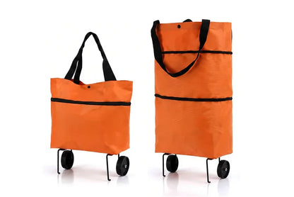 2-in-1 Foldable Rolling Grocery Cart Bag upsell