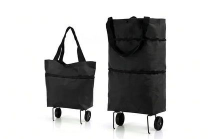 2-in-1 Foldable Rolling Grocery Cart Bag upsell