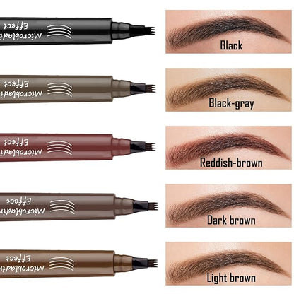 Smudge-Proof 4-Tip Eyebrow Pen for Perfect Brows All Day