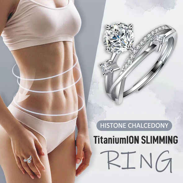 Titanium Ion Wellness Ring - Sparkling Moissanite Comfort Fit Band