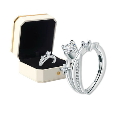 Titanium Ion Wellness Ring - Sparkling Moissanite Comfort Fit Band