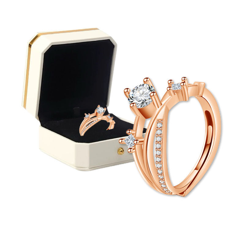 Titanium Ion Wellness Ring - Sparkling Moissanite Comfort Fit Band