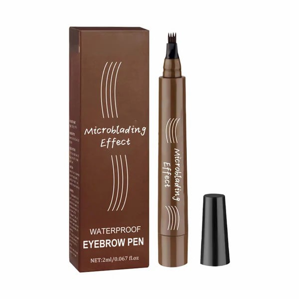 Smudge-Proof 4-Tip Eyebrow Pen for Perfect Brows All Day