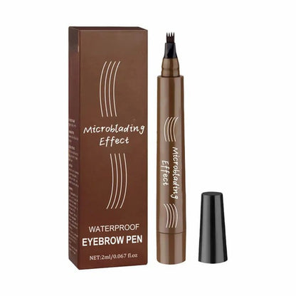 Smudge-Proof 4-Tip Eyebrow Pen for Perfect Brows All Day