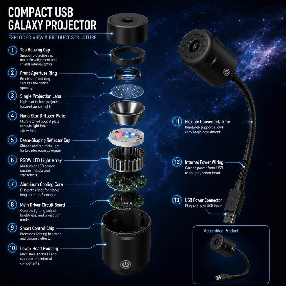 Plug-and-Play HD Galaxy & Ocean Projector Night Light🥳