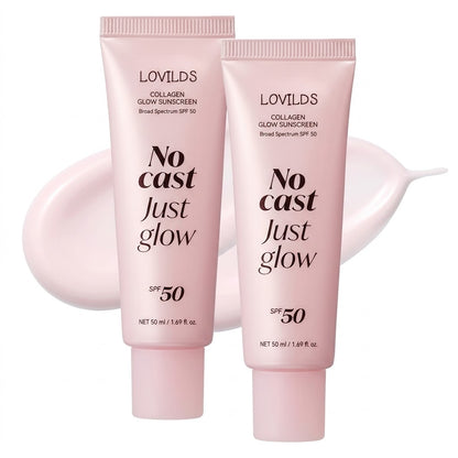 No Cast Just Glow Collagen Sunscreen | SPF 50 Broad Spectrum Face Sunscreen