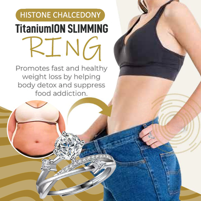 Titanium Ion Wellness Ring - Sparkling Moissanite Comfort Fit Band