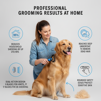 Pro Pet Grooming Deshedding Tool