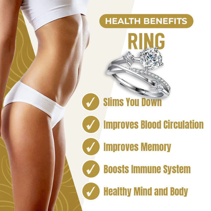 Titanium Ion Wellness Ring - Sparkling Moissanite Comfort Fit Band