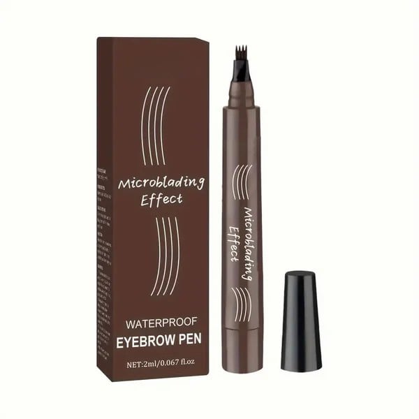 Smudge-Proof 4-Tip Eyebrow Pen for Perfect Brows All Day