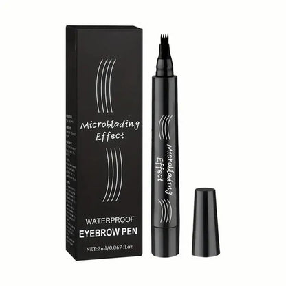 Smudge-Proof 4-Tip Eyebrow Pen for Perfect Brows All Day