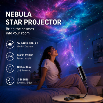 Plug-and-Play HD Galaxy & Ocean Projector Night Light🥳