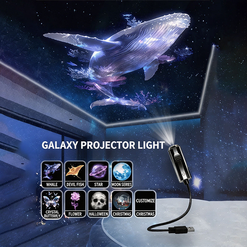 Plug-and-Play HD Galaxy & Ocean Projector Night Light🥳