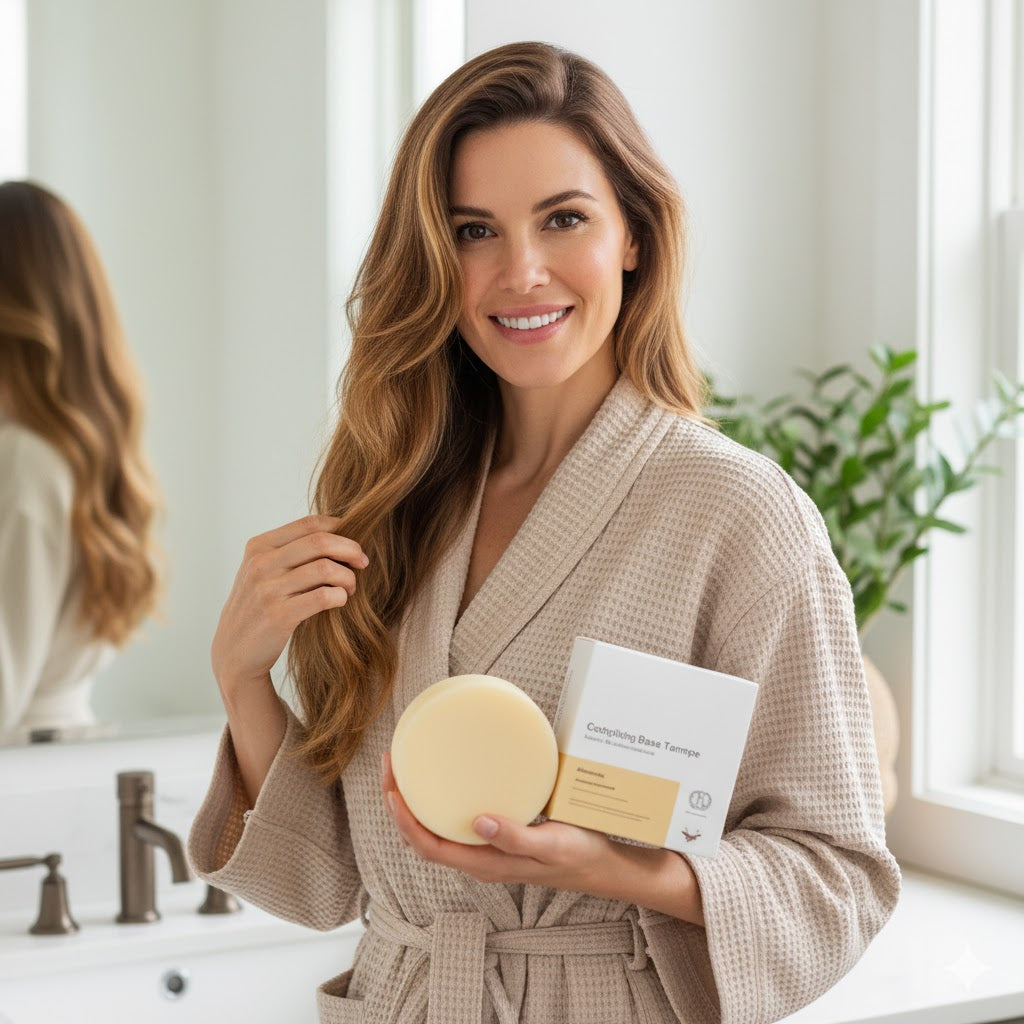 Deep Nourishing Solid Conditioner for Frizz Control and Natural Shine Restoration