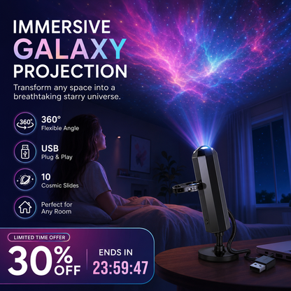 Plug-and-Play HD Galaxy & Ocean Projector Night Light🥳